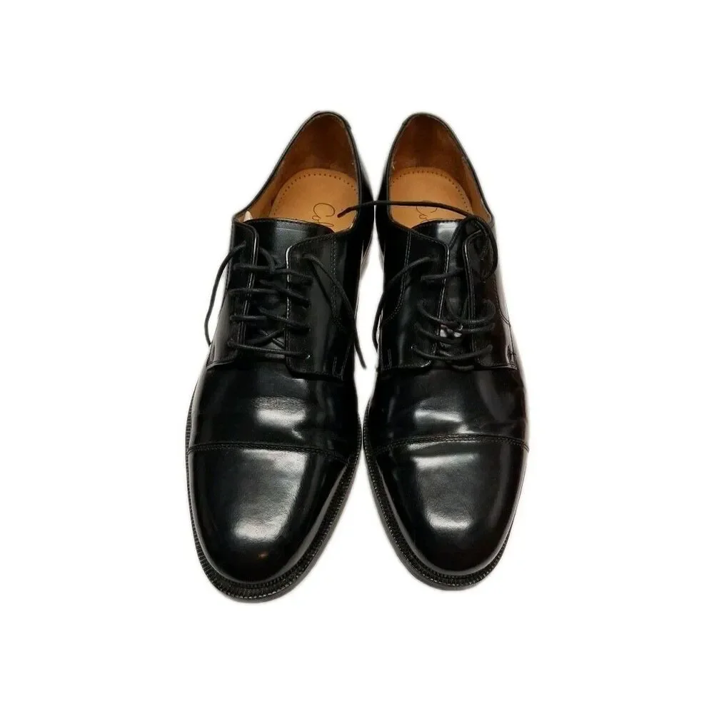 Cole Haan Men 11.5D Black Leather Oxford Cap Toe Lace Up Dress Formal Shoes 42